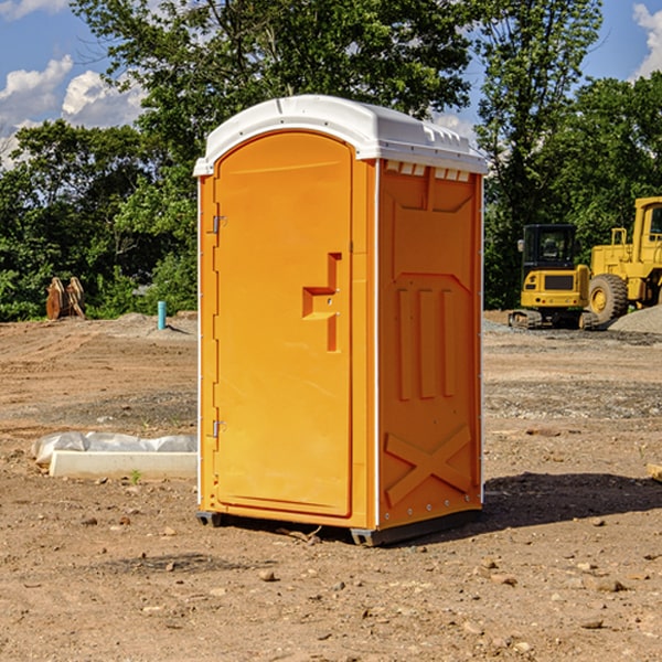 how often are the porta potties cleaned and serviced during a rental period in Skedee Oklahoma